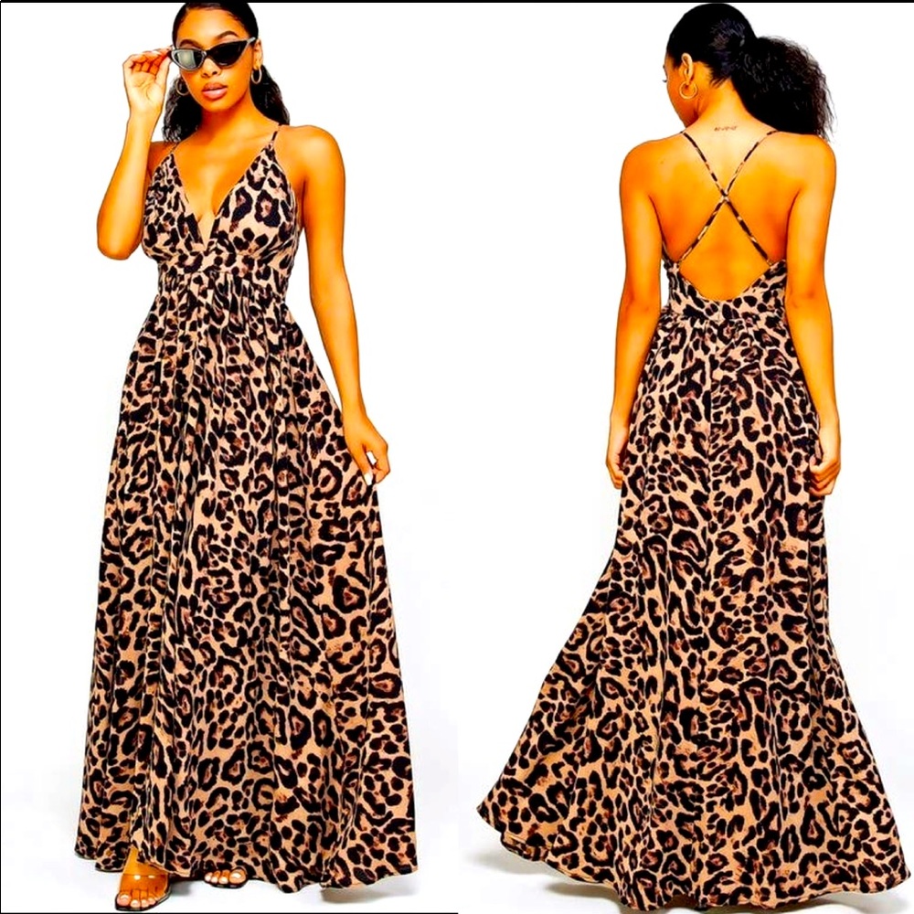 Sweet Generis  lepord maxi dress